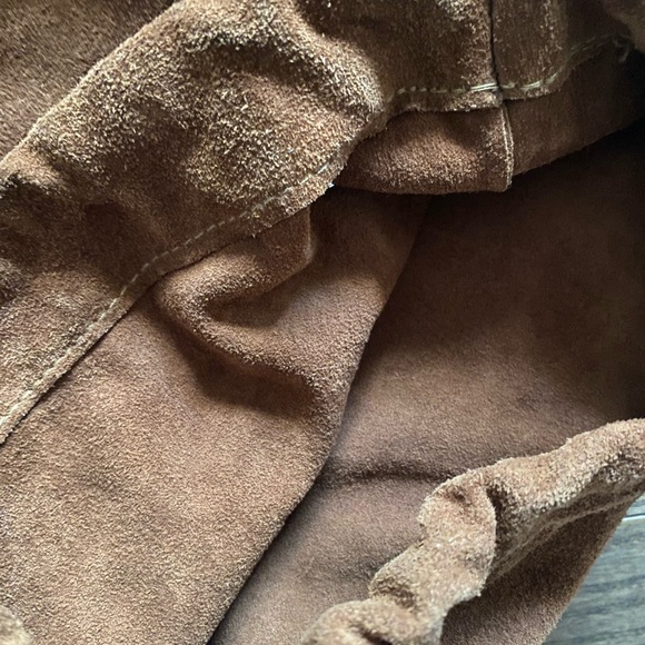 Leather/Suede Drawstring Bag - Picture 9 of 10